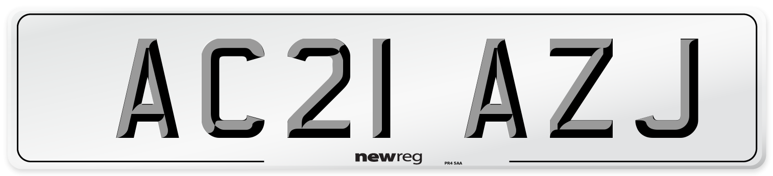 AC21 AZJ Number Plate from New Reg